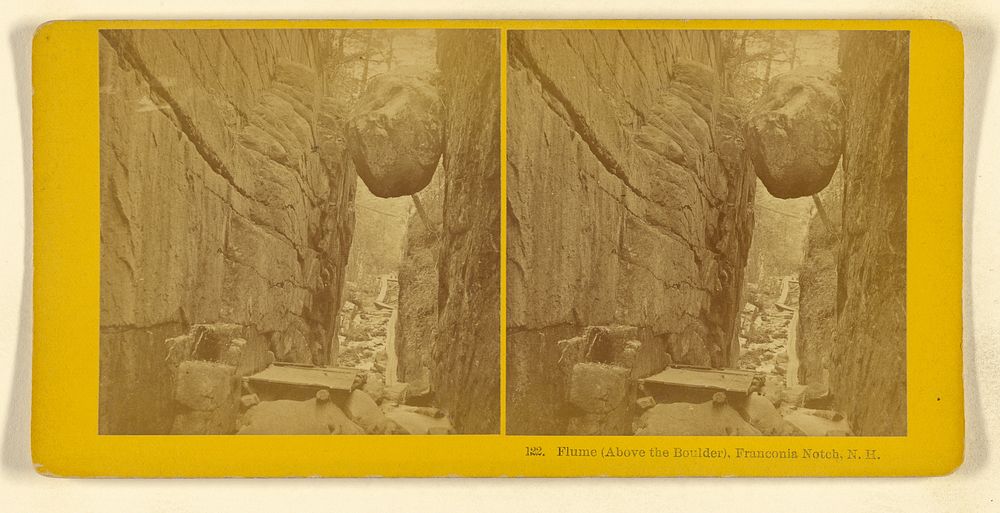Flume (Above the Boulder), Franconia Notch, N.H. by Benjamin West Kilburn