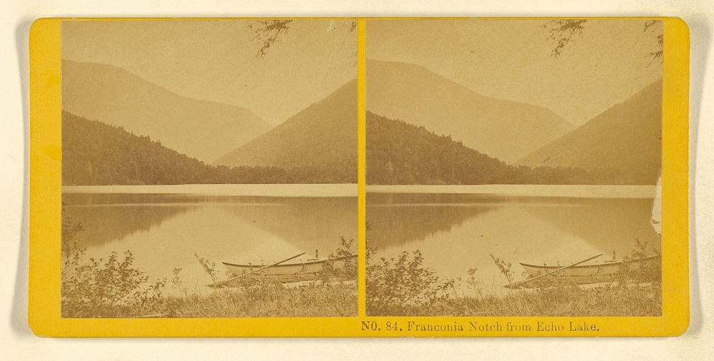Franconia Notch from Echo Lake. by Benjamin West Kilburn