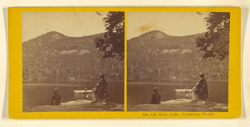 Echo Lake, Franconia Notch. by Benjamin West Kilburn