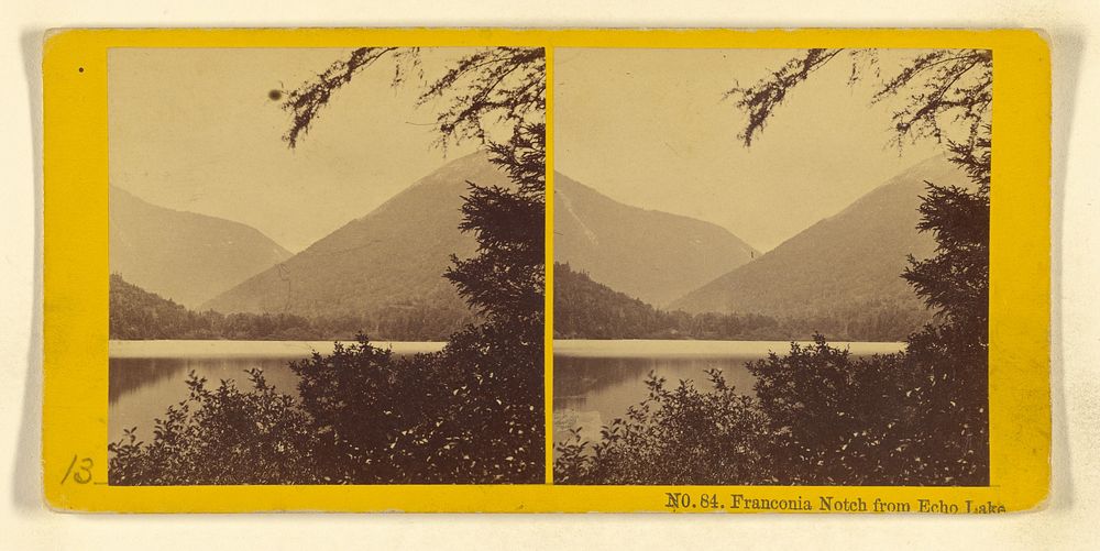 Franconia Notch from Echo Lake by Benjamin West Kilburn