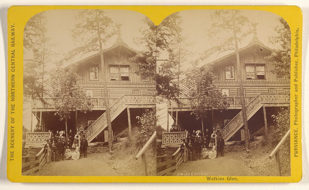Swiss Cottage. Watkins Glen. by William T Purviance