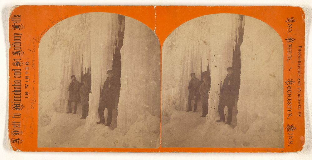 Side view in Winter. Minnehaha Falls, Minnesota by John Proud