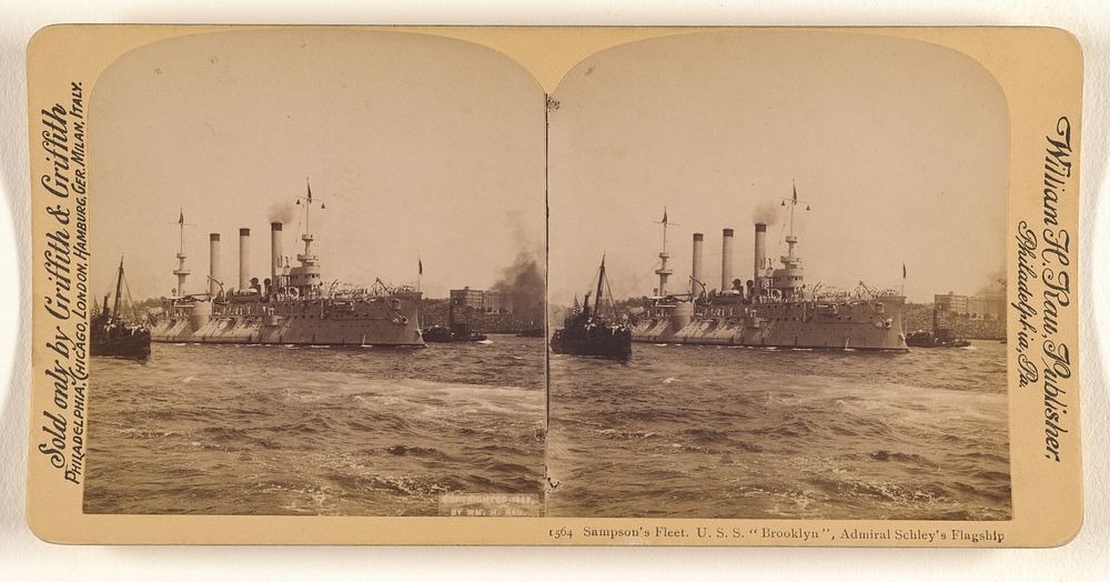 Sampson's Fleet. U.S.S. "Brooklyn", Admiral Schley's Flagship. by William H Rau