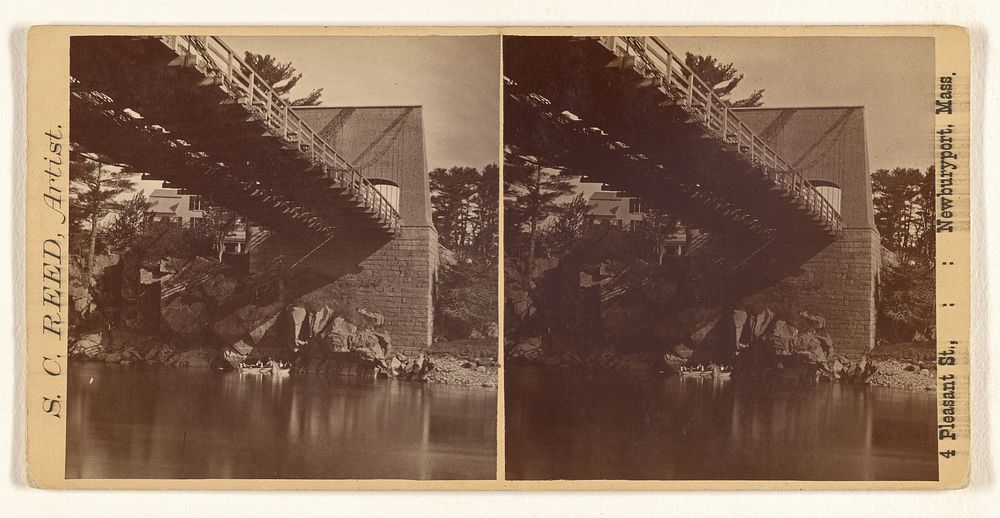 Chain Bridge, Newburyport, Mass. by Selwin C Reed