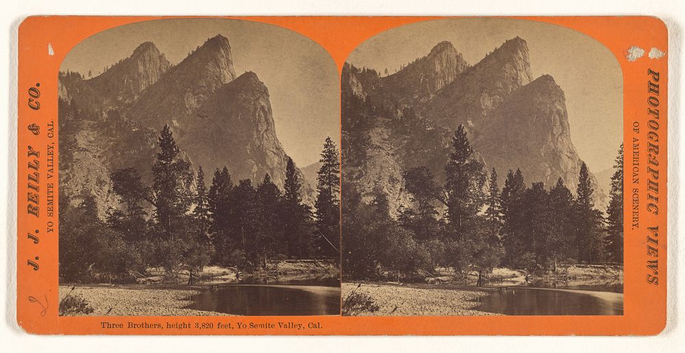 Three Brothers, height 3,820 feet, Yo Semite Valley, Cal. by J J Reilly and Company