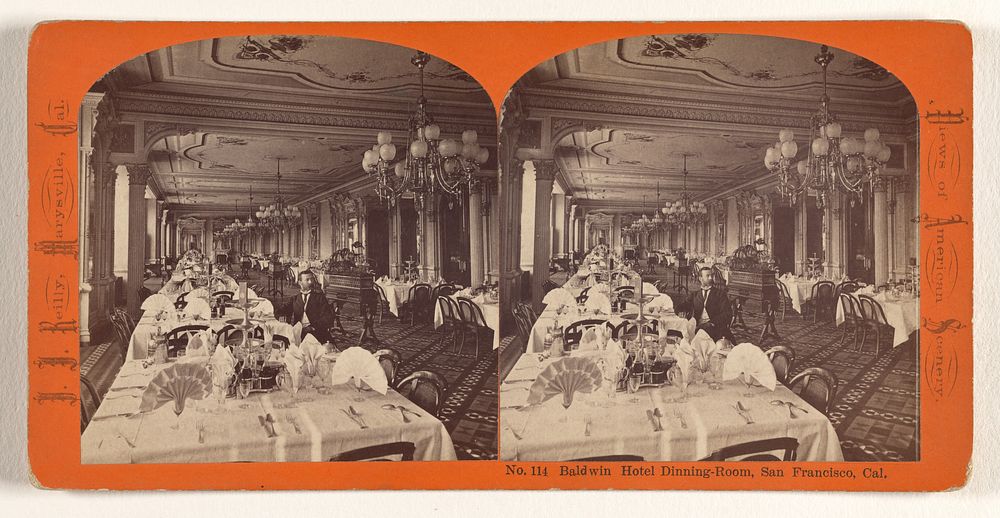 Baldwin Hotel Dinning-Room [sic], San Francisco, Cal. by J J Reilly