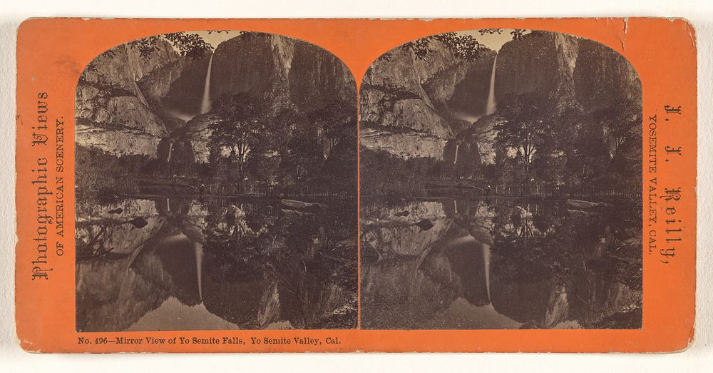 Mirror View of Yo Semite Falls, Yo Semite Valley, Cal. by J J Reilly