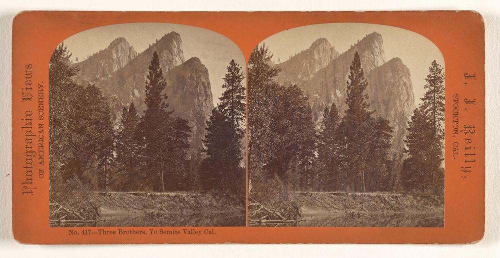 Three Brothers, Yo Semite Valley[,] Cal. by J J Reilly
