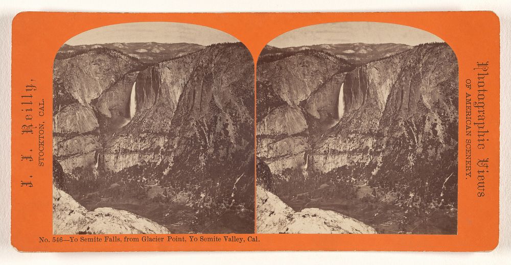 Yo Semite Falls, from Glacier Point, Yo Semite Valley, Cal. by J J Reilly