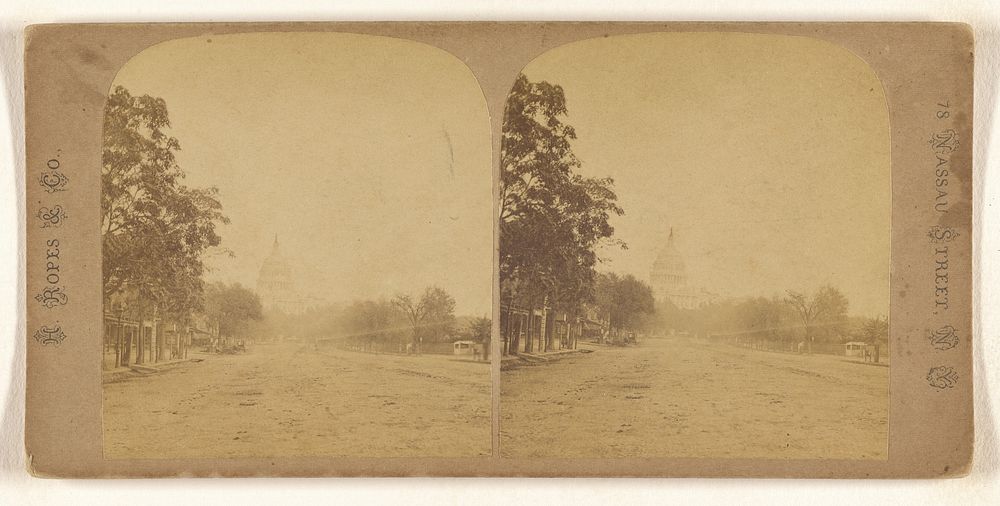 Pennsylvania Avenue, Washington, D.C. with view of The U.S. Capitol by H Ropes and Company