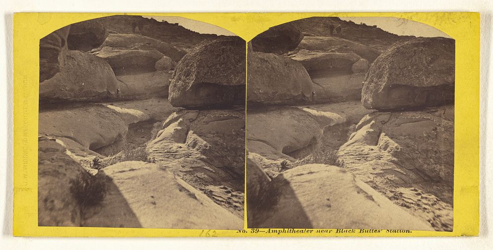 Amphitheater near Black Buttes' Station. by A J Russell