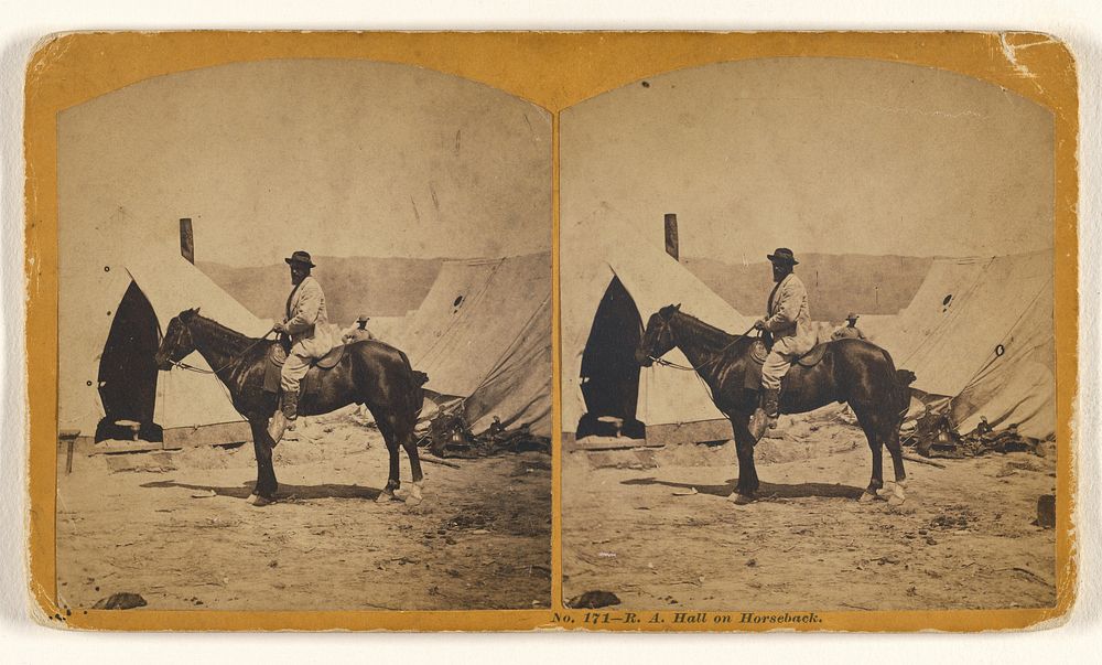 R.A. Hall on Horseback. by A J Russell