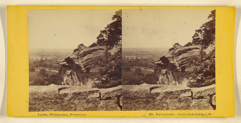 Hawkstone. Grotto Rocks looking S.W. by Laing