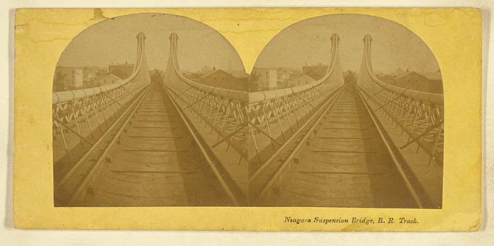 Niagara Suspension Bridge, R.R. Track. by Langenheim Loud and Company Langenheim Bros and G W Loud