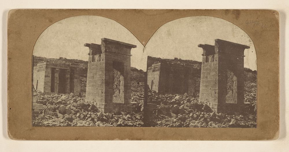 The Temple of Dendoor, in Nubia; Built in the Reign of Augustus Caeser. The immense accumulation of hewn stones around…