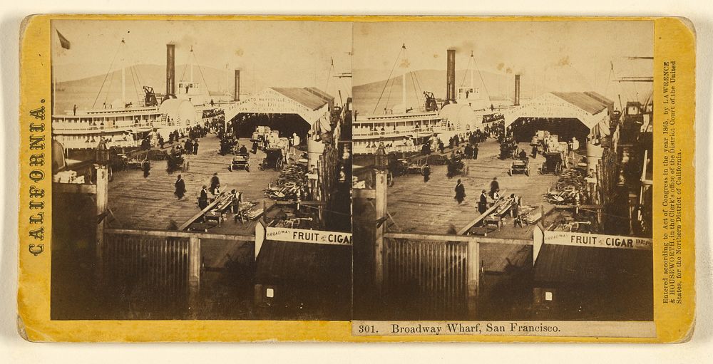 Broadway Wharf, San Francisco. by Lawrence and Houseworth