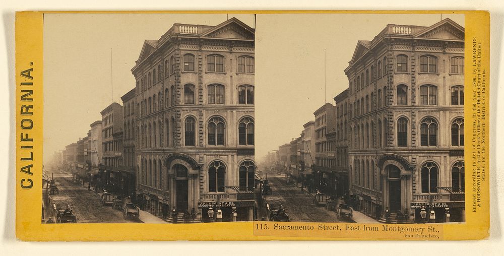 Sacramento Street, East from Montgomery St., San Francisco. by Lawrence and Houseworth