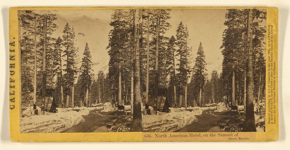 North American Hotel, on the Summit of Sierra Nevada. by Lawrence and Houseworth
