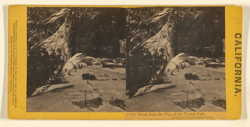 Scene from the Top of the Vernal Fall, Yo-Semite Valley, Mariposa County. by Lawrence and Houseworth