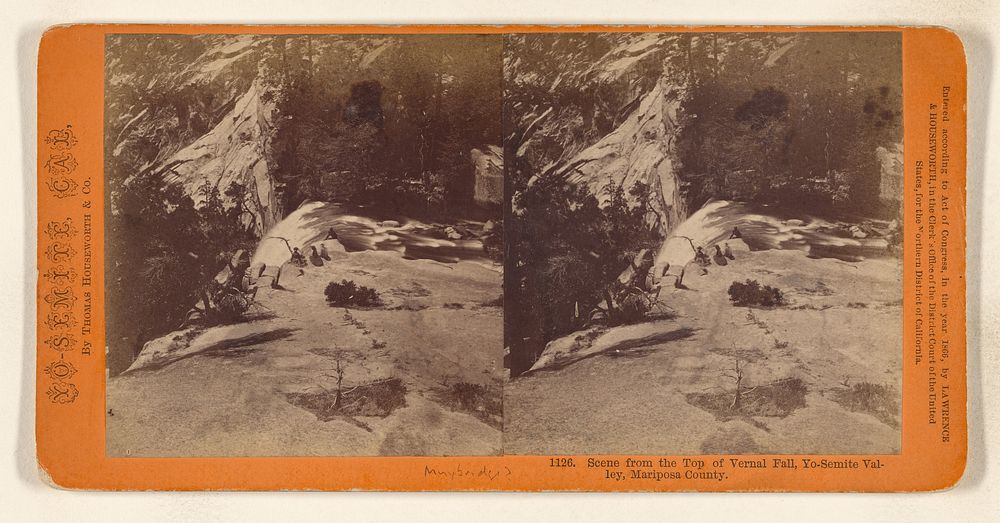 Scene from the Top of Vernal Fall, Yo-Semite Valley, Mariposa Co. by Lawrence and Houseworth