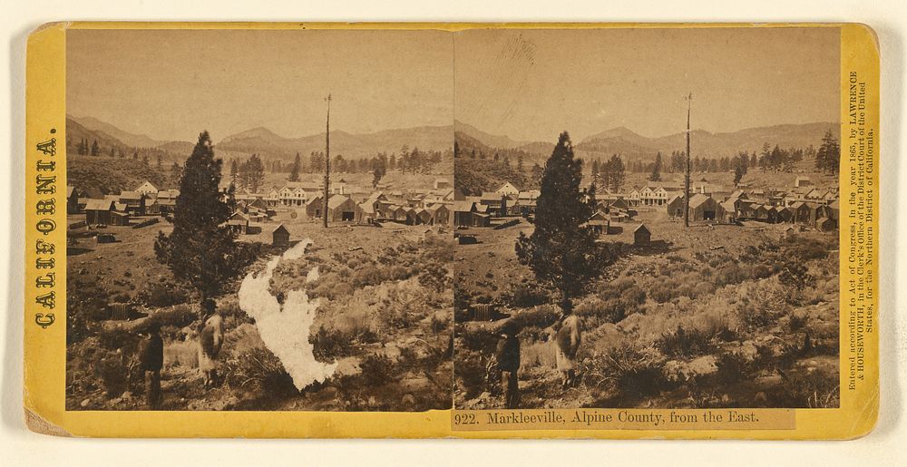 Markleeville, Alpine County, from the East. by Lawrence and Houseworth