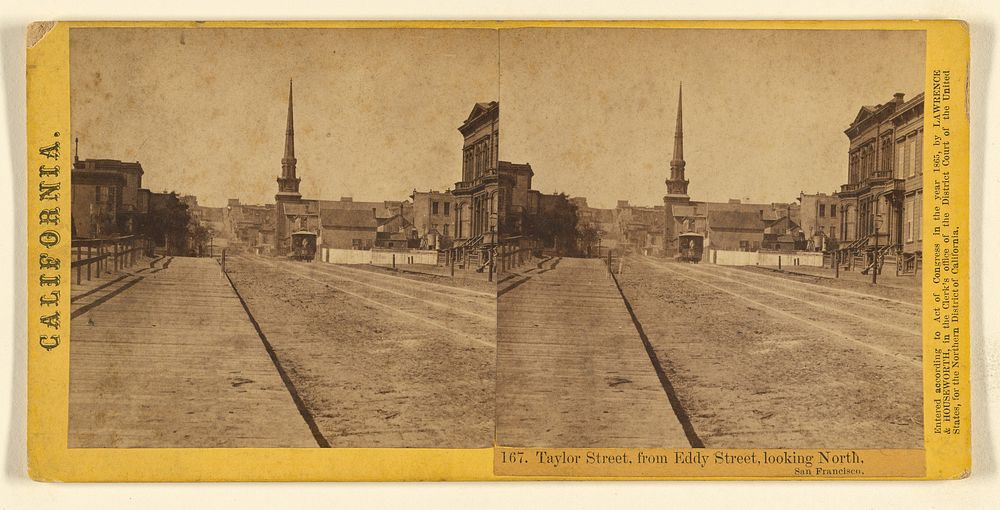 Taylor Street, from Eddy Street, looking North, San Francisco. by Lawrence and Houseworth