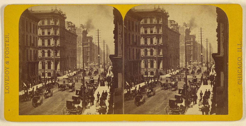 LaSalle Street, North from Madison, Chicago. by Lovejoy and Foster