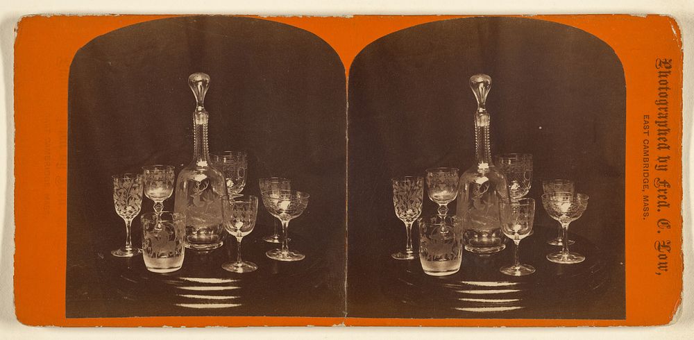 Crystal goblets, glasses & decanter by Frederick C Low