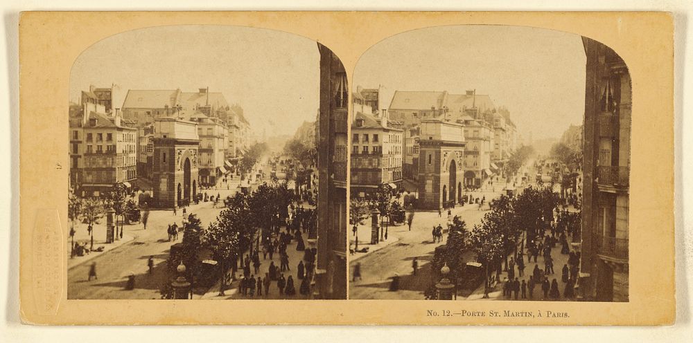 Porte St Martin, a Paris. by London Stereoscopic and Photographic Company