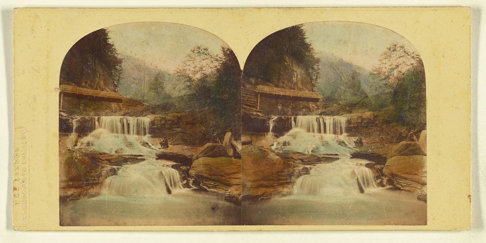 Crystal Cascade, Catskill Mountains. by London Stereoscopic and Photographic Company