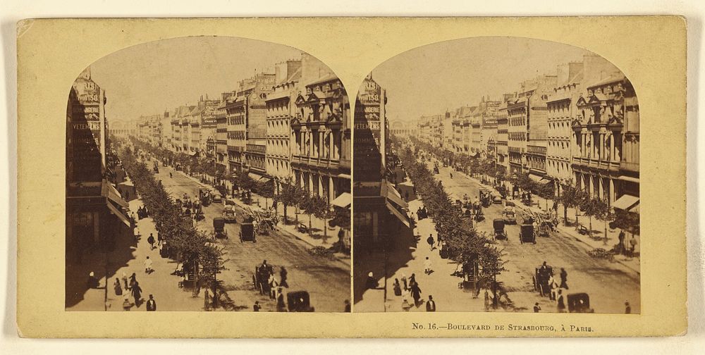 Boulevard de Strasbourg, a Paris. by London Stereoscopic and Photographic Company