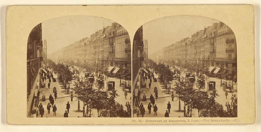 Boulevart de Sebastopol, a Paris. Vue Instantanee. by London Stereoscopic and Photographic Company