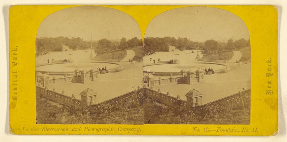 Central Park, New York. Fountain, No. II. by London Stereoscopic and Photographic Company