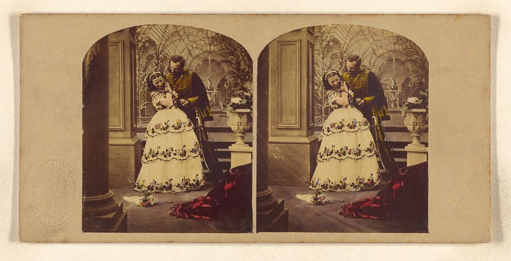 The Attempted Kiss by Joseph John Elliott and London Stereoscopic and Photographic Company