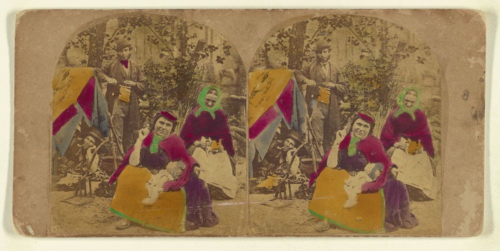 The Gipsy Camp. "A Gipsy's life is the life for me." by London Stereoscopic and Photographic Company