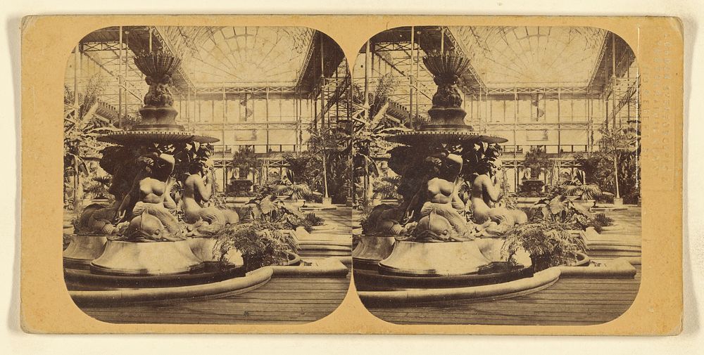 Crystal Palace. Monti's Fountain, At The North End. by London Stereoscopic and Photographic Company