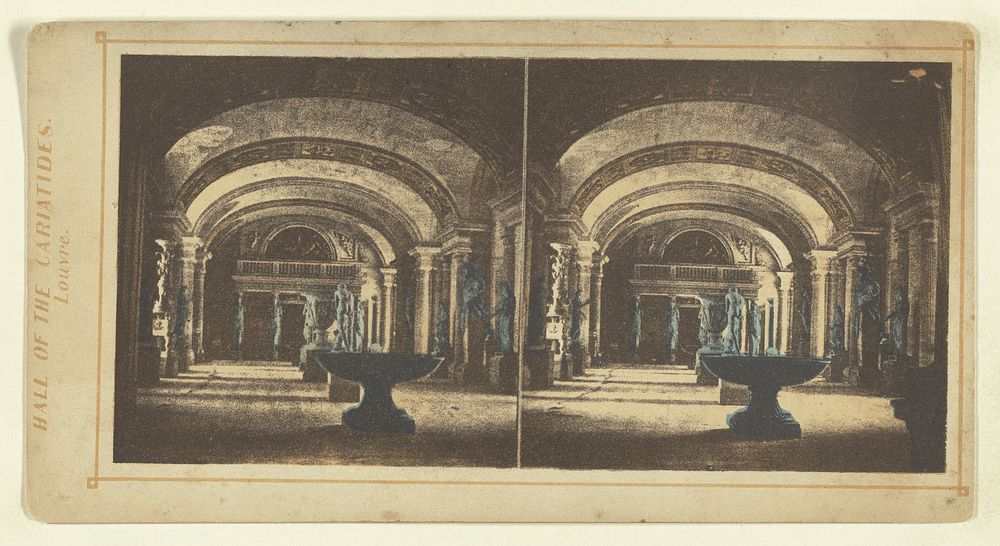 Hall of the Cariatides. Louvre. by London Stereoscopic and Photographic Company