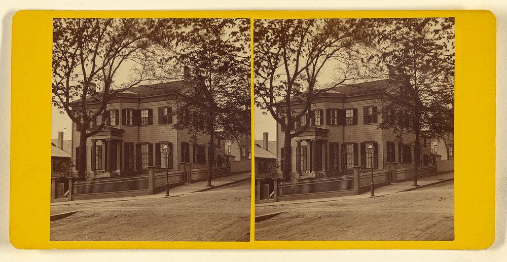 Exterior view of a house, probably at Providence, Rhode Island by Manchester Brothers