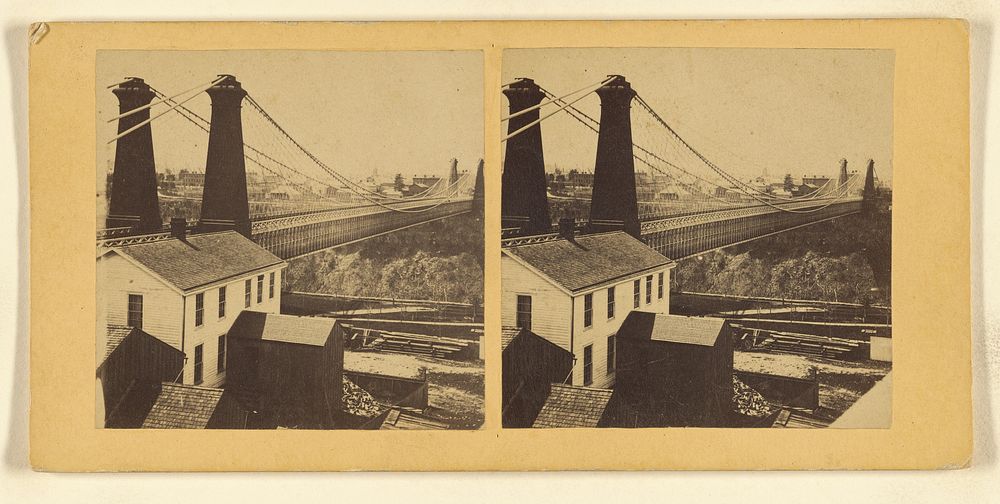 View of Suspension Bridge, Niagara Falls, N.Y. by Samuel J Mason