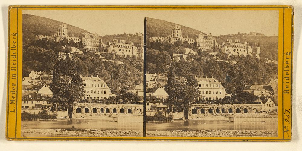 Elector's Castle in Ruins, Heidelberg, Sept. 16th 1870 by L Meder