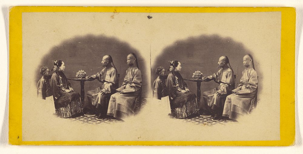 Mandarin and Family, Canton. China. by Milton M Miller