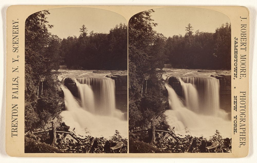 High Fall, Trenton Falls, New York by John Robert Moore
