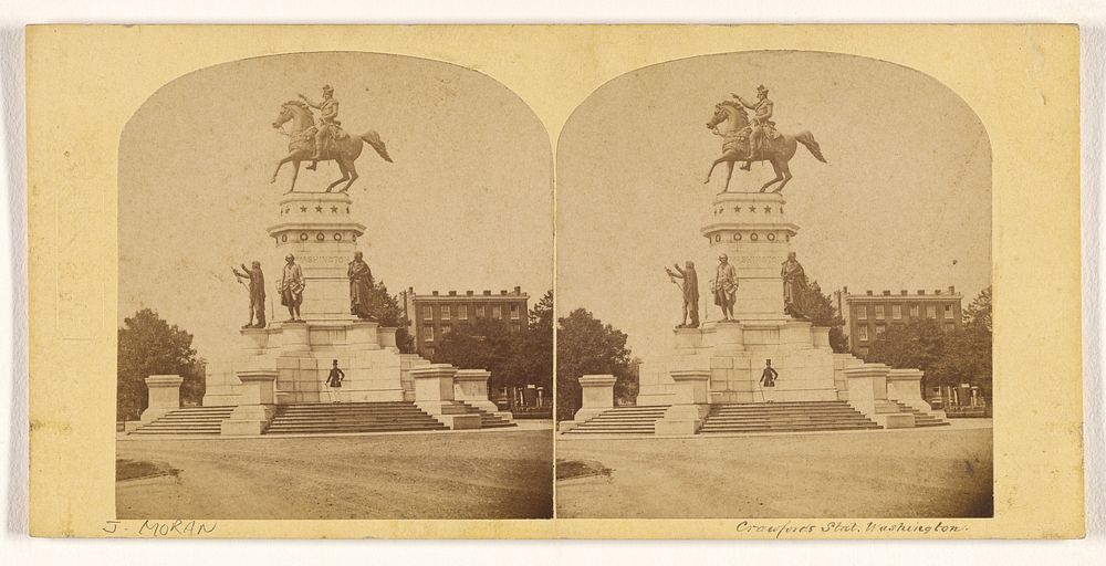 Crawford's Statue of Washington, Capitol Square, Richmond, Va. by John Moran