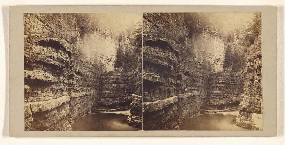 The Chasm of the Au Sable River, N.Y. No. 2. The Chasm of the Au Sable from Table Rock, looking down-stream. The rock here…