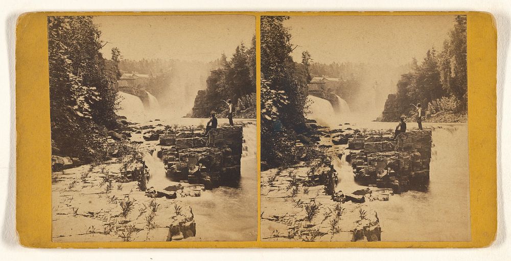 The Chasm of the Au Sable River, N.Y. No. 12. High Falls and Cascade, at Birmingham; East Side. by J C Moulton