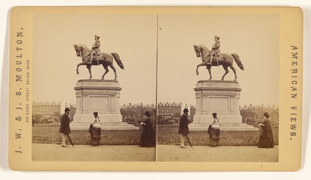 Ball's Statue of Washington (near view). [Boston, Mass.] by Joshua W Moulton and John S Moulton