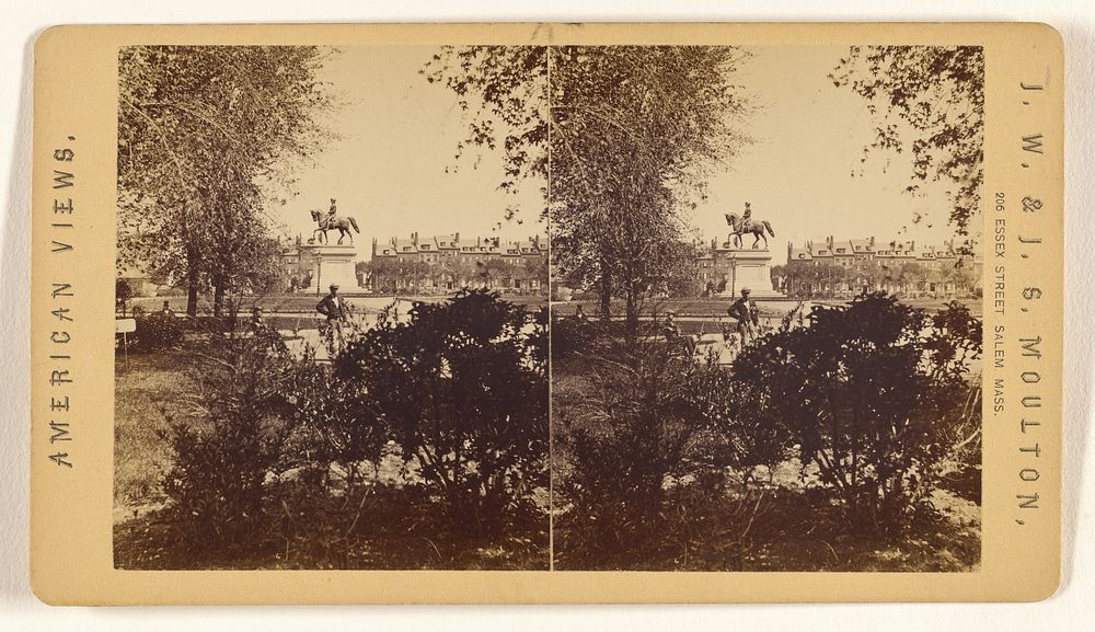 Ball's Statue of Washington (distant view). [Boston, Mass.] by Joshua W Moulton and John S Moulton