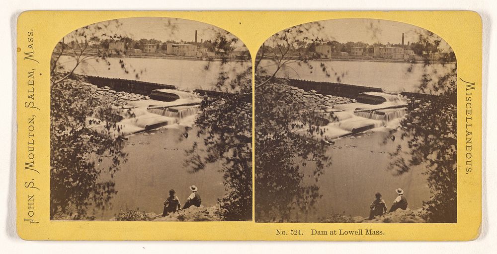 Dam at Lowell Mass. by John S Moulton