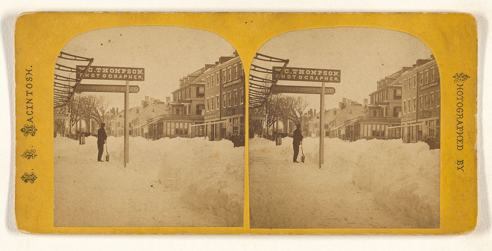 State Street, Newburyport, Massachusetts, showing the studio sign of photographer W.C. Thompson by H P Macintosh