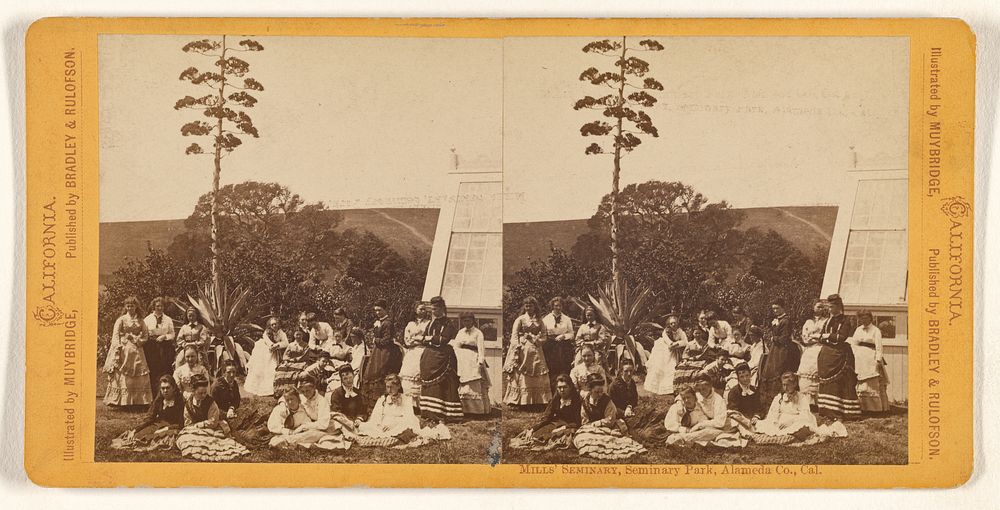 Mills' Seminary, Seminary Park, Alameda Co., Cal. by Eadweard J Muybridge